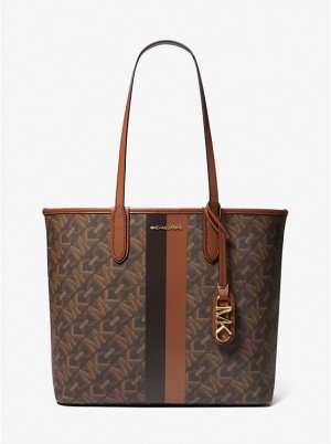 Michael Kors Eliza Large Empire Signature Logo Ženske Tote BROWN/LUGGAGE | HR1250UZM