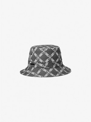 Michael Kors Empire Logo Jacquard Bucket Ženske Šeširi BLACK/WHITE | HR1004XYB