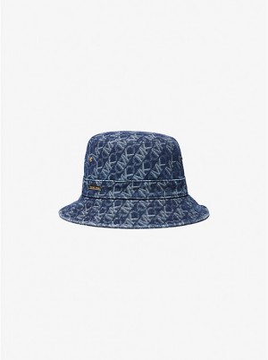 Michael Kors Empire Logo Jacquard Denim Bucket Ženske Šeširi RINSE | HR1005CTN