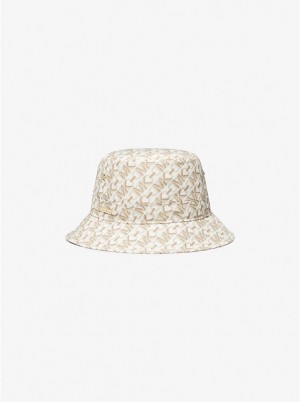 Michael Kors Empire Signature Logo Print Bucket Ženske Šeširi BONE | HR1006VRM