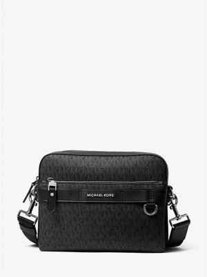 Michael Kors Hudson 2-in-1 Logo Muške Crossbody Torba Crne | HR2108ZUX