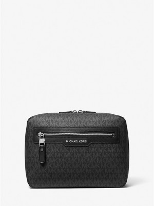 Michael Kors Hudson Logo Travel Kit Muške Kofer Crne | HR2139SGN