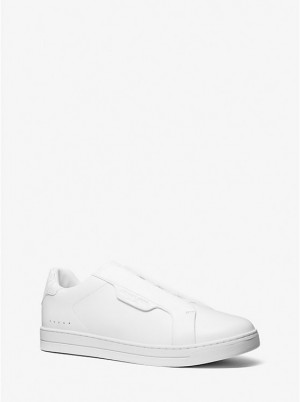 Michael Kors Keating Leather Slip-On Muške Tenisice BRIGHT WHT | HR2272SGV