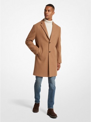 Michael Kors Kensington Woven Coat Muške Jakna CAMEL | HR2188OKZ