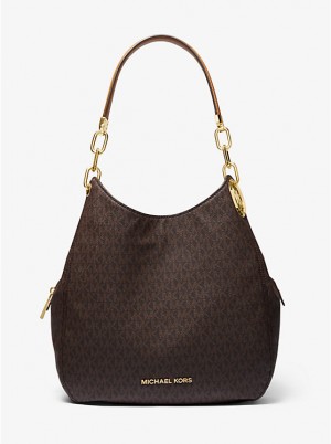 Michael Kors Lillie Large Logo Ženske Tote BRN/ACORN | HR1260JPP