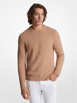 Michael Kors Organic Cotton Bouclé Muške Džemper BUFF MELANGE | HR2252XYE