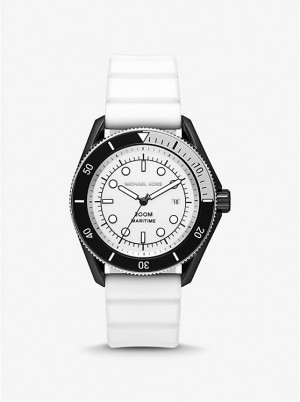 Michael Kors Oversized Maritime Silicone Muške Sat Bijele | HR2072RVS