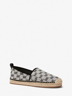 Michael Kors Owen Logo Jacquard Espadrille Muške Tenisice Crne | HR2281EBT