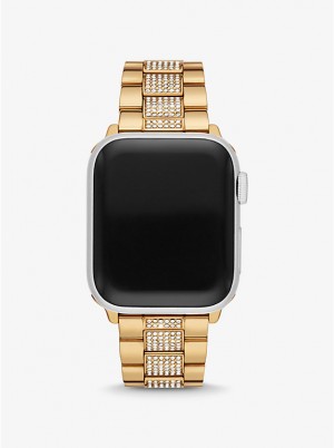 Michael Kors Pavé Gold-Tone Strap For Apple® Ženske Sat Zlatne | HR1646FDK