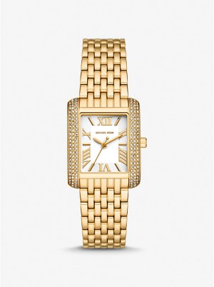 Michael Kors Petite Emery Pavé Gold-Tone Ženske Sat Zlatne | HR1648SGZ