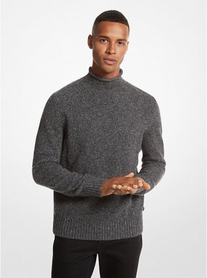 Michael Kors Recycled Wool Blend Roll-Neck Muške Džemper ASH | HR2255BEY