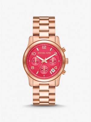 Michael Kors Runway Rose Gold-Tone Ženske Sat Roze Zlatne | HR1668OKD