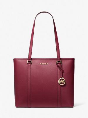 Michael Kors Sady Medium Saffiano Leather Ženske Tote BERRY | HR1268NWK