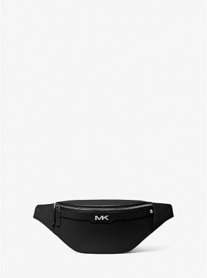 Michael Kors Varick Small Leather Belt Muške Crossbody Torba Crne | HR2126WNS