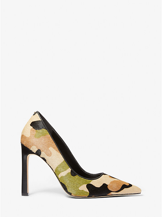 Michael Kors Amara Camouflage Print Calf Hair Ženske Stikle Maslinasto Zelene | HR1733CTB