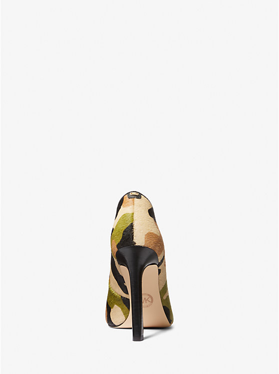 Michael Kors Amara Camouflage Print Calf Hair Ženske Stikle Maslinasto Zelene | HR1733CTB