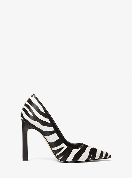 Michael Kors Amara Zebra Print Calf Hair Ženske Stikle Crne | HR1738MQW