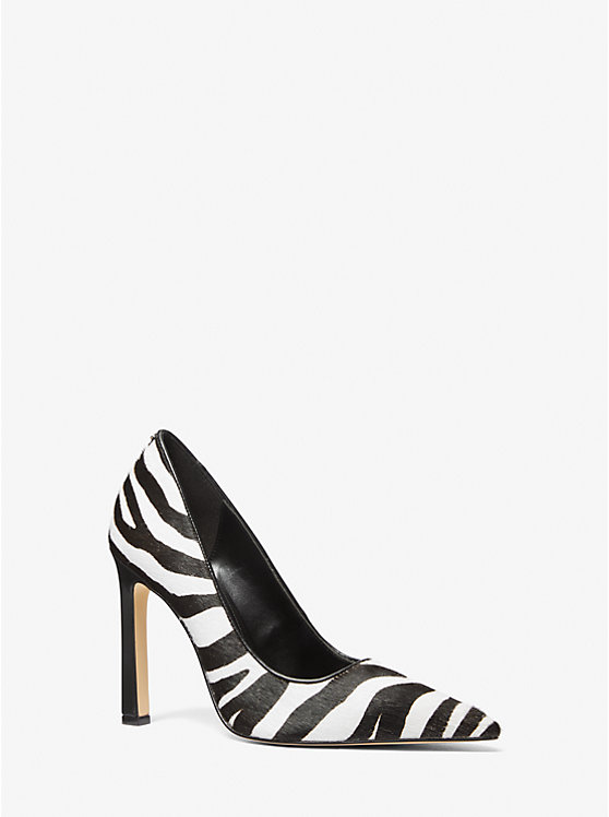 Michael Kors Amara Zebra Print Calf Hair Ženske Stikle Crne | HR1738MQW