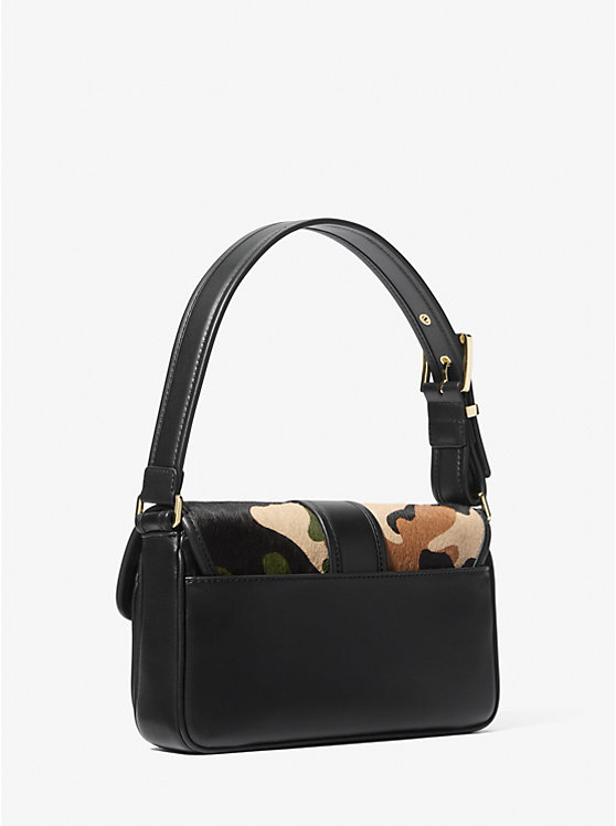 Michael Kors Colby Medium Camouflage Print Calf Hair Ženske Torba preko Ramena Maslinasto Zelene | HR1184ILG