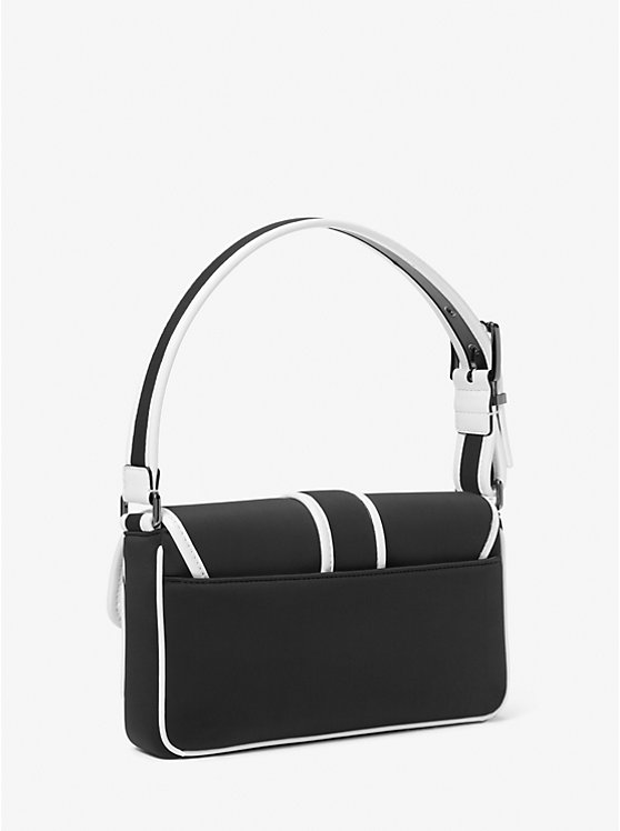 Michael Kors Colby Medium Two-Tone Neoprene Ženske Torba preko Ramena BLACK/WHITE | HR1191QMC