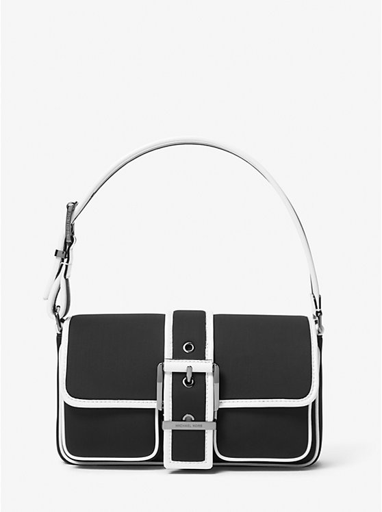 Michael Kors Colby Medium Two-Tone Neoprene Ženske Torba preko Ramena BLACK/WHITE | HR1191QMC