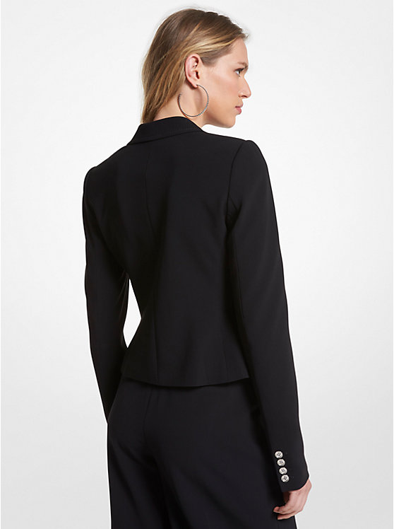 Michael Kors Cropped Crepe Blazer Ženske Jakna Crne | HR1361FDE