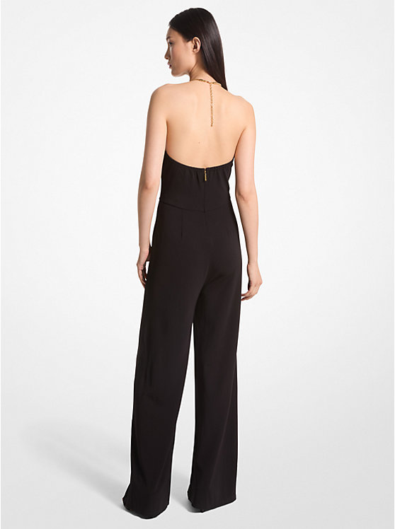 Michael Kors Embellished Stretch Matte Jersey Halter Jumpsuit Ženske Haljina Crne | HR1290YXD