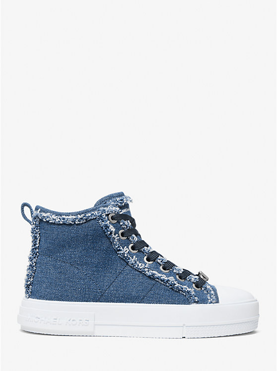 Michael Kors Evy Frayed Denim High-Top Ženske Tenisice DENIM | HR1983SGR