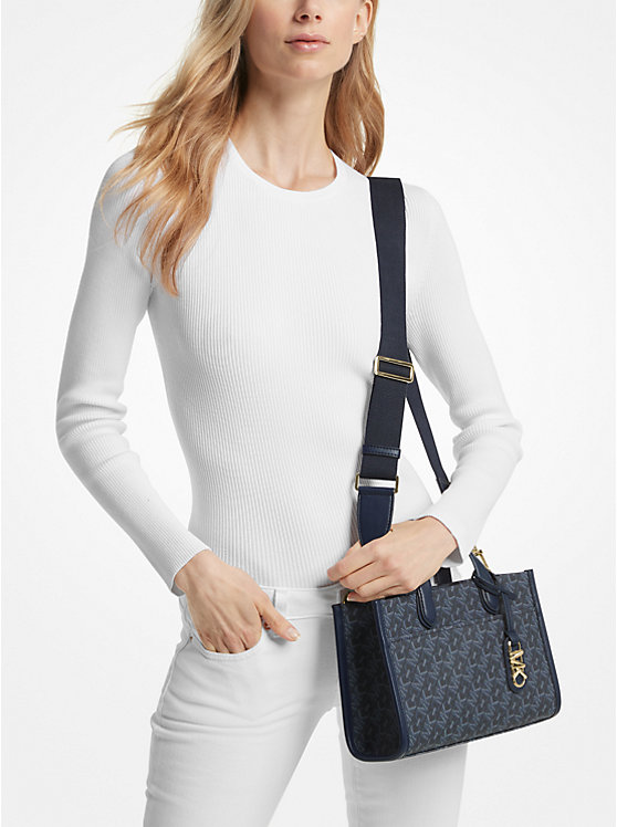 Michael Kors Gigi Small Empire Signature Logo Ženske Kurirska Torba ADMRL/PLBLUE | HR1161CTL