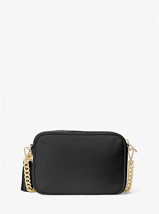 Michael Kors Ginny Leather Ženske Crossbody Torba Crne | HR1082YXX