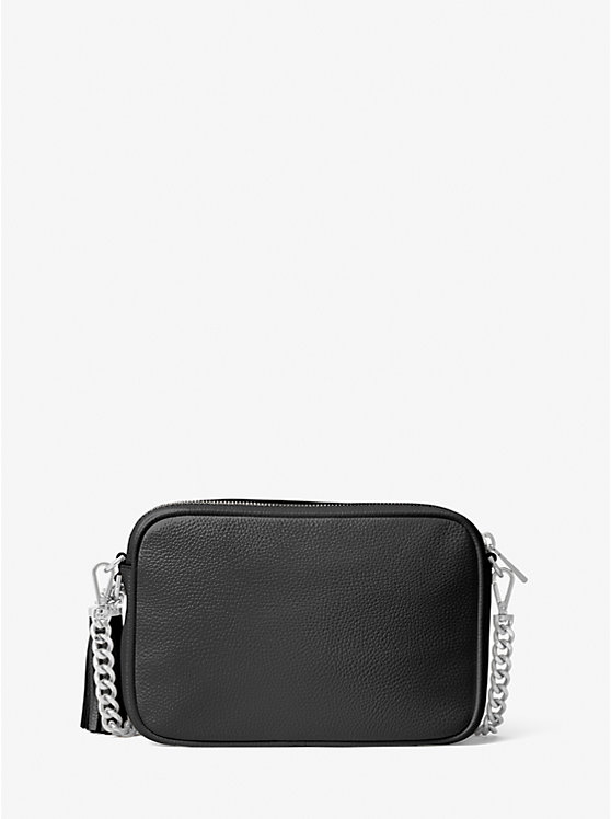 Michael Kors Ginny Leather Ženske Crossbody Torba Crne | HR1083TCC