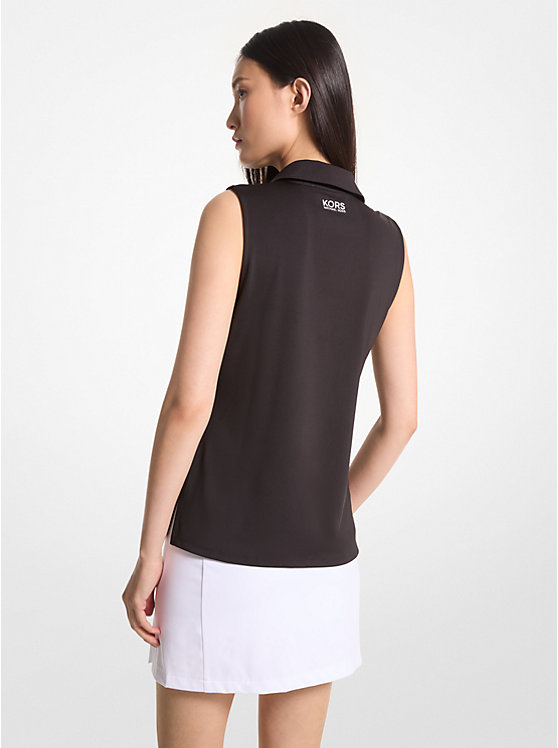 Michael Kors Golf Tech Performance Sleeveless Ženske Polo Majica Crne | HR1466GSM