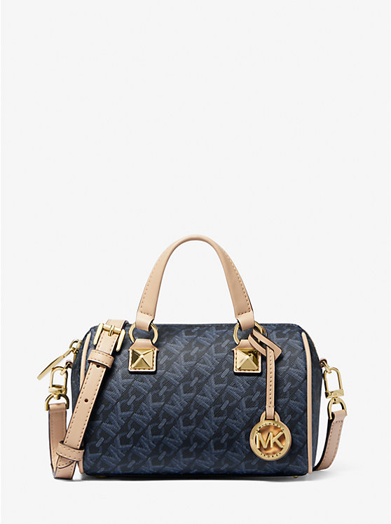 Michael Kors Grayson Small Empire Signature Logo Duffel Ženske Crossbody Torba ADMRL/PLBLUE | HR1085EBB