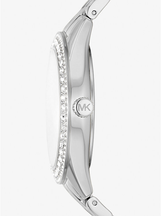 Michael Kors Harlowe Pavé Silver-Tone Ženske Sat Srebrne | HR1582MQI