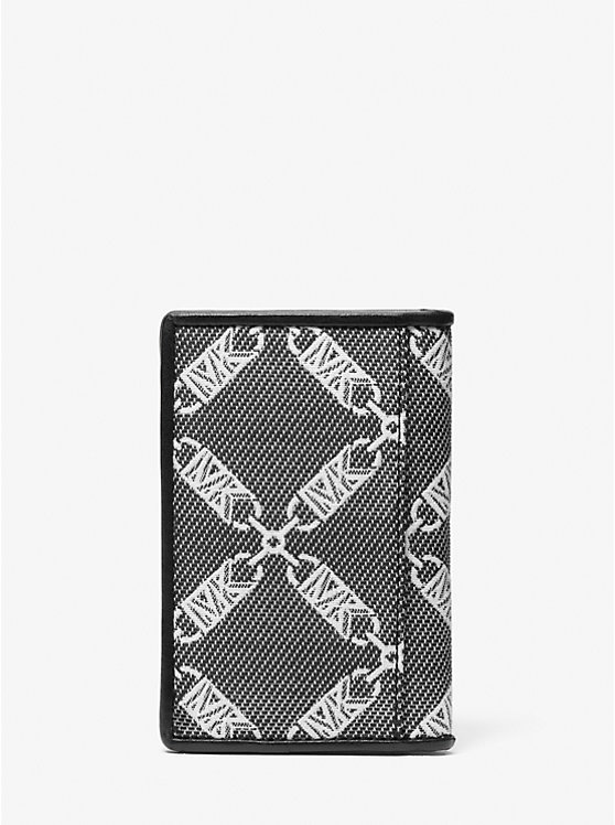 Michael Kors Hudson Empire Logo Jacquard Bi-fold Muške Novcanik za Kartice Crne | HR2152NWA