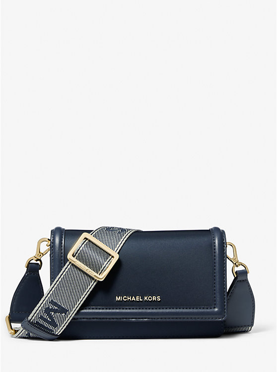 Michael Kors Jet Set Small Nylon Gabardine Smartphone Ženske Crossbody Torba Tamnoplave | HR1100DFS