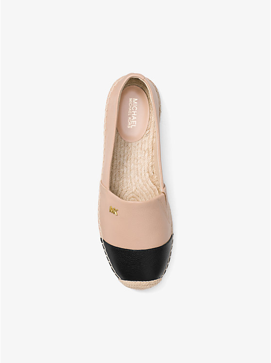 Michael Kors Kendrick Leather Slip-On Espadrille Ženske Ravne Cipele OYSTER/BLK | HR1693LIA