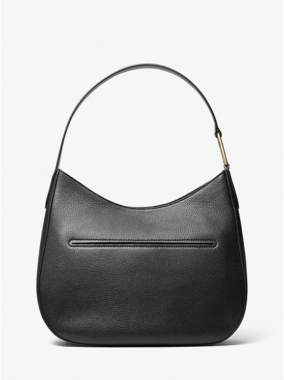 Michael Kors Kensington Large Pebbled Leather Hobo Ženske Torba preko Ramena Crne | HR1223XYM