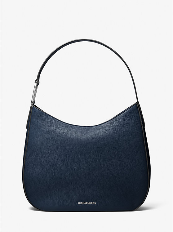 Michael Kors Kensington Large Pebbled Leather Hobo Ženske Torba preko Ramena Tamnoplave | HR1224ZUQ