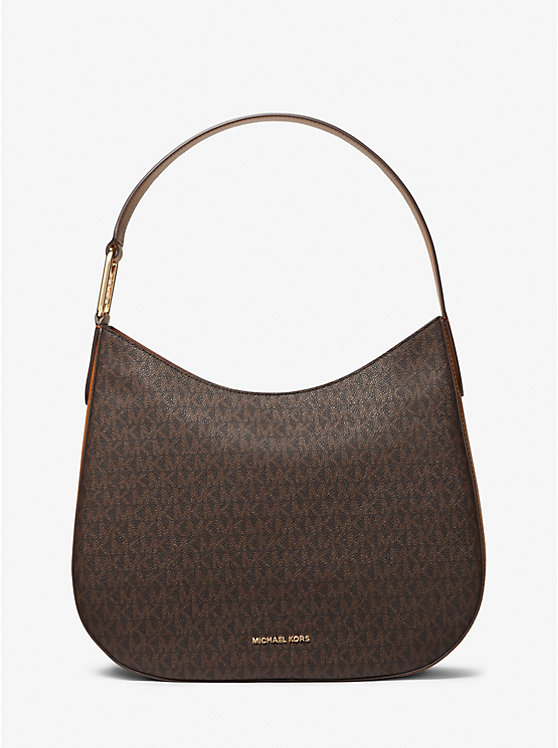 Michael Kors Kensington Large Signature Logo Hobo Ženske Torba preko Ramena BRN/ACORN | HR1225LIW