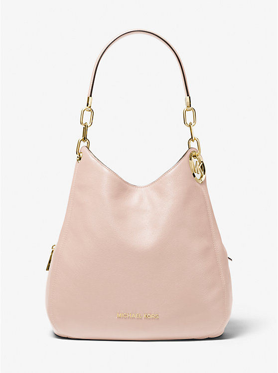 Michael Kors Lillie Large Pebbled Leather Ženske Torba preko Ramena Roze | HR1226KOE