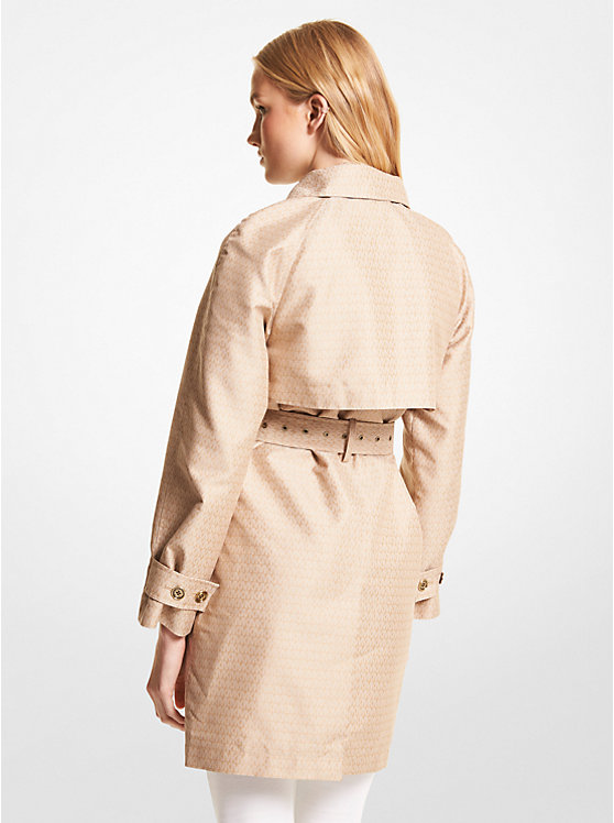 Michael Kors Logo Jacquard Double-Zip Trench Coat Ženske Jakna Kaki Boja | HR1389AHR