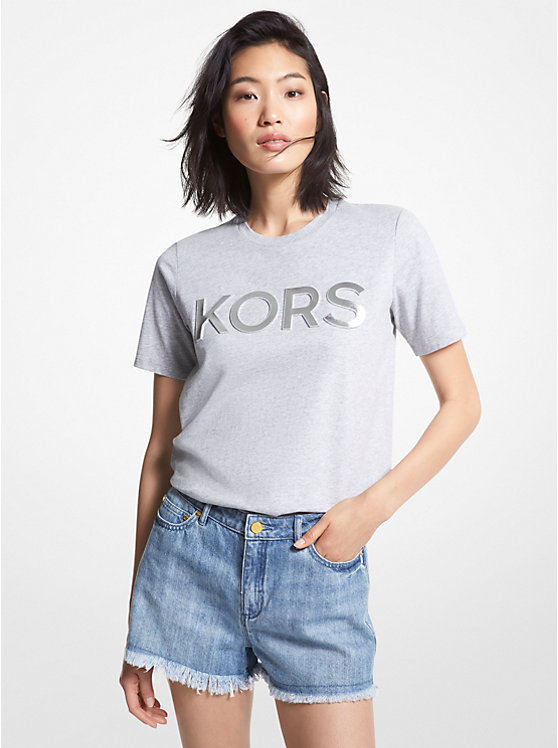 Michael Kors Logo Organic Cotton Ženske Košulja Sive | HR1471ZUT