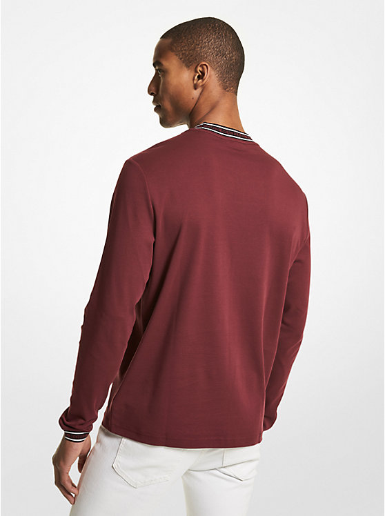 Michael Kors Logo Tape Cotton Crewneck Muške Dukserica MERLOT | HR2258MQO