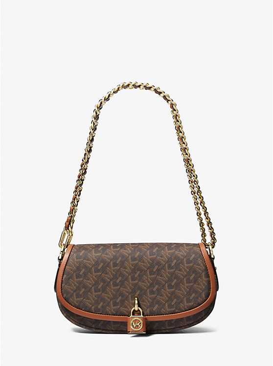 Michael Kors Mila Small Empire Signature Logo Ženske Crossbody Torba BROWN/LUGGAGE | HR1121LIY