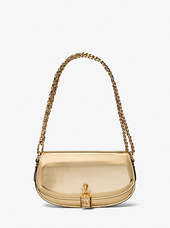 Michael Kors Mila Small Metallic Leather Ženske Crossbody Torba Zlatne | HR1123JPI