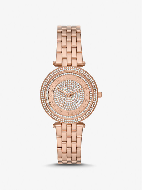 Michael Kors Mini Darci Pavé Rose Gold-Tone Ženske Sat Roze Zlatne | HR1602YXQ