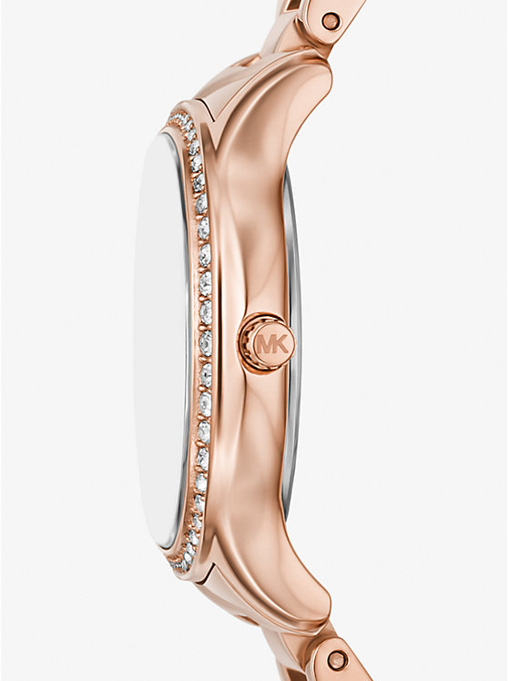 Michael Kors Mini Sage Pavé Rose Gold-Tone Ženske Sat Roze Zlatne | HR1611RVP