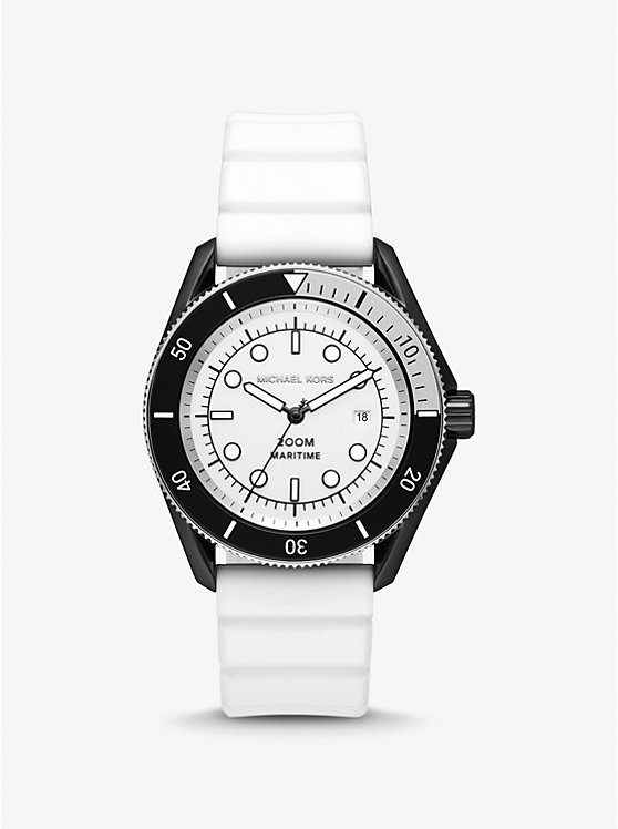 Michael Kors Oversized Maritime Silicone Muške Sat Bijele | HR2072RVS