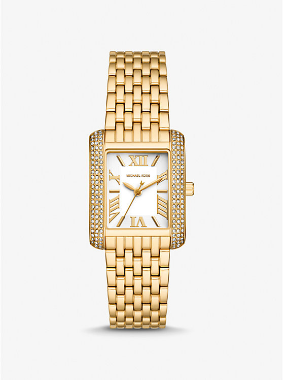 Michael Kors Petite Emery Pavé Gold-Tone Ženske Sat Zlatne | HR1648SGZ